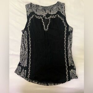 LUCKY BRAND black & white tank top